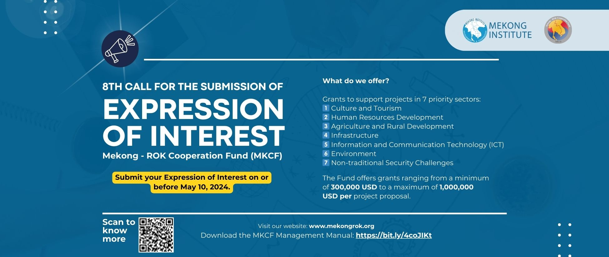 ANNOUNCEMENT OF 8TH MKCF CALL